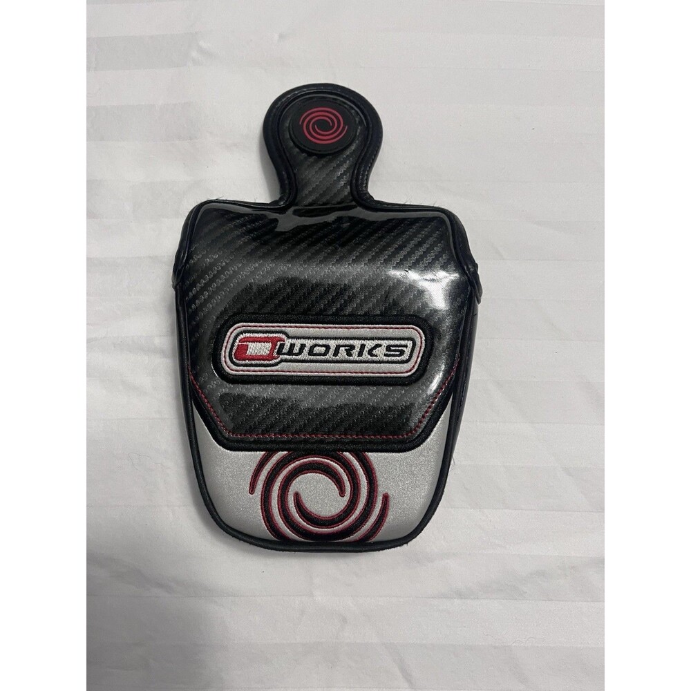 Odyssey O-Works Mallet Putter Headcover Magnetic Cover Black Carbon Fiber/Red